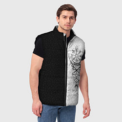 Мужской жилет Вегвизир и став бессмертия в рунах, цвет: 3D-черный — фото 2