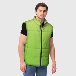 Мужской жилет Color lime green, цвет: 3D-черный — фото 2