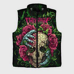 Мужской жилет BFMV: Roses Skull, цвет: 3D-светло-серый