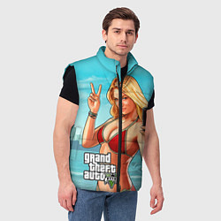 Мужской жилет GTA 5: Selfie Girl, цвет: 3D-черный — фото 2