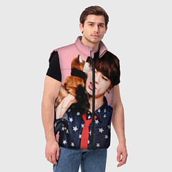 Мужской жилет BTS: Love Me, цвет: 3D-черный — фото 2