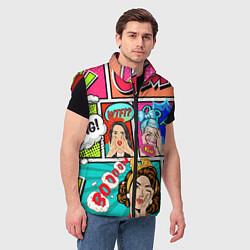 Мужской жилет POP ART, цвет: 3D-красный — фото 2