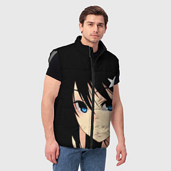Мужской жилет Black Rock Shooter - глаза Мато Курои, цвет: 3D-светло-серый — фото 2