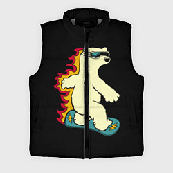 Мужской жилет Мишка на борде, цвет: 3D-светло-серый