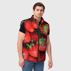 Мужской жилет Клубничная, цвет: 3D-светло-серый — фото 2
