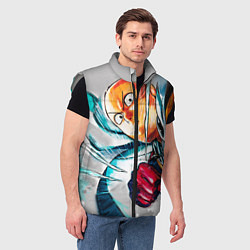 Мужской жилет One Punch Man Rage, цвет: 3D-светло-серый — фото 2