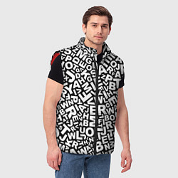Мужской жилет Английский алфавит, цвет: 3D-красный — фото 2