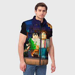Мужской жилет Minecraft Men's, цвет: 3D-черный — фото 2