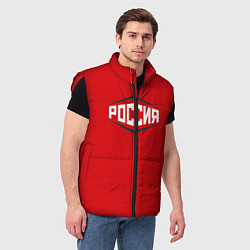 Мужской жилет Россия, цвет: 3D-красный — фото 2