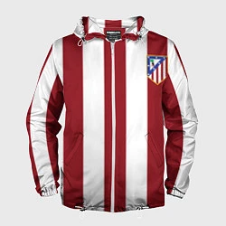 Ветровка с капюшоном мужская Атлетико Мадрид, цвет: 3D-белый