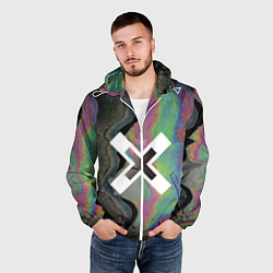 Ветровка с капюшоном мужская The XX: Neon Colour, цвет: 3D-белый — фото 2