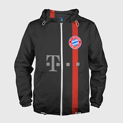 Ветровка с капюшоном мужская Bayern FC: Black 2018, цвет: 3D-белый