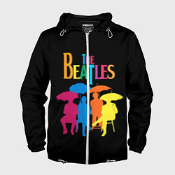 Ветровка с капюшоном мужская The Beatles: Colour Rain, цвет: 3D-белый
