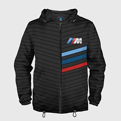 Ветровка с капюшоном мужская BMW: M Tricolor Sport, цвет: 3D-черный
