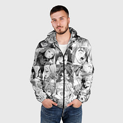 Ветровка с капюшоном мужская Японская анимация компиляция, цвет: 3D-черный — фото 2