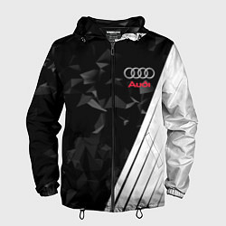 Ветровка с капюшоном мужская Audi: Black Poly, цвет: 3D-черный