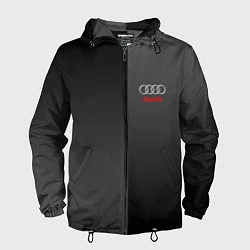 Ветровка с капюшоном мужская Audi: Metallic Style, цвет: 3D-черный