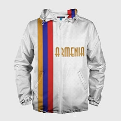 Ветровка с капюшоном мужская Armenia Line, цвет: 3D-белый