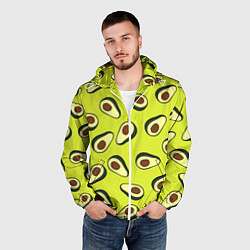 Ветровка с капюшоном мужская Стиль авокадо, цвет: 3D-белый — фото 2