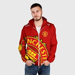 Ветровка с капюшоном мужская FC Man United: Red Exclusive, цвет: 3D-белый — фото 2