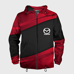 Ветровка с капюшоном мужская Mazda: Red Sport, цвет: 3D-черный