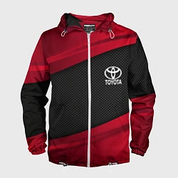 Ветровка с капюшоном мужская Toyota: Red Sport, цвет: 3D-белый