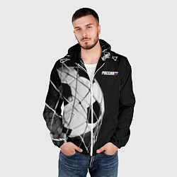 Ветровка с капюшоном мужская Болельщик России, цвет: 3D-белый — фото 2