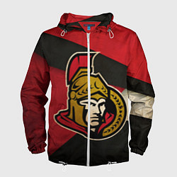 Ветровка с капюшоном мужская HC Ottawa Senators: Old Style, цвет: 3D-белый
