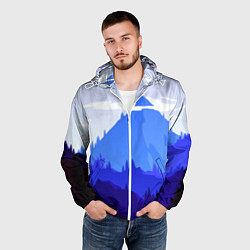 Ветровка с капюшоном мужская Firewatch: Cold Mountain, цвет: 3D-белый — фото 2