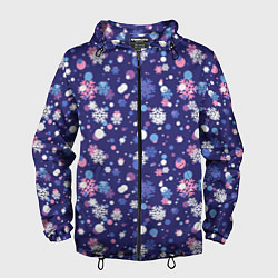 Мужская ветровка Снежинки и конфетти