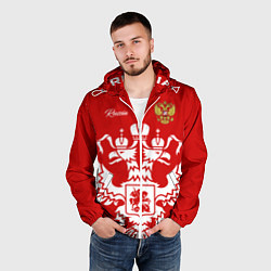 Ветровка с капюшоном мужская Red Russia, цвет: 3D-белый — фото 2