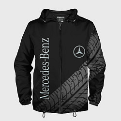 Ветровка с капюшоном мужская Mercedes AMG: Street Style, цвет: 3D-черный