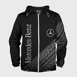 Ветровка с капюшоном мужская Mercedes AMG: Street Style, цвет: 3D-белый