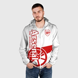 Ветровка с капюшоном мужская Arsenal, цвет: 3D-белый — фото 2