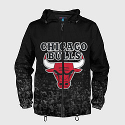 Ветровка с капюшоном мужская CHICAGO BULLS, цвет: 3D-черный