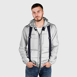 Ветровка с капюшоном мужская Подтяжки, цвет: 3D-черный — фото 2
