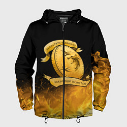 Ветровка с капюшоном мужская Ведьмак, цвет: 3D-черный