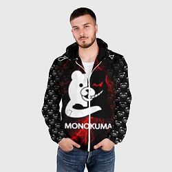 Ветровка с капюшоном мужская MONOKUMA, цвет: 3D-белый — фото 2