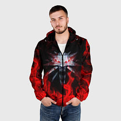 Ветровка с капюшоном мужская ВЕДЬМАК, цвет: 3D-черный — фото 2