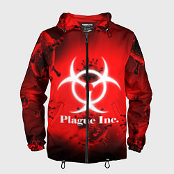 Ветровка с капюшоном мужская PLAGUE INC, цвет: 3D-черный