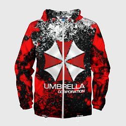 Ветровка с капюшоном мужская UMBRELLA CORP, цвет: 3D-белый