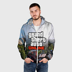 Ветровка с капюшоном мужская GTA Online, цвет: 3D-белый — фото 2