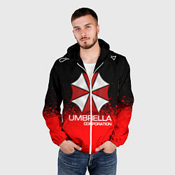 Ветровка с капюшоном мужская UMBRELLA CORP, цвет: 3D-белый — фото 2