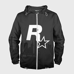 Ветровка с капюшоном мужская ROCKSTAR, цвет: 3D-белый