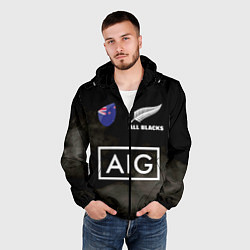 Ветровка с капюшоном мужская ALL BLACKS, цвет: 3D-черный — фото 2