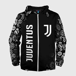 Ветровка с капюшоном мужская JUVENTUS, цвет: 3D-белый