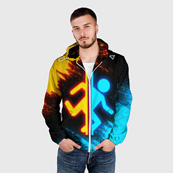 Ветровка с капюшоном мужская PORTAL, цвет: 3D-белый — фото 2