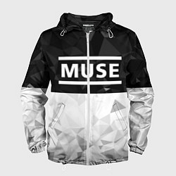 Ветровка с капюшоном мужская Muse, цвет: 3D-белый