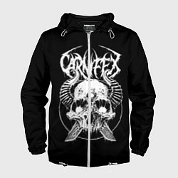 Ветровка с капюшоном мужская Carnifex, цвет: 3D-белый