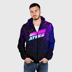 Ветровка с капюшоном мужская ATEEZ neon, цвет: 3D-черный — фото 2